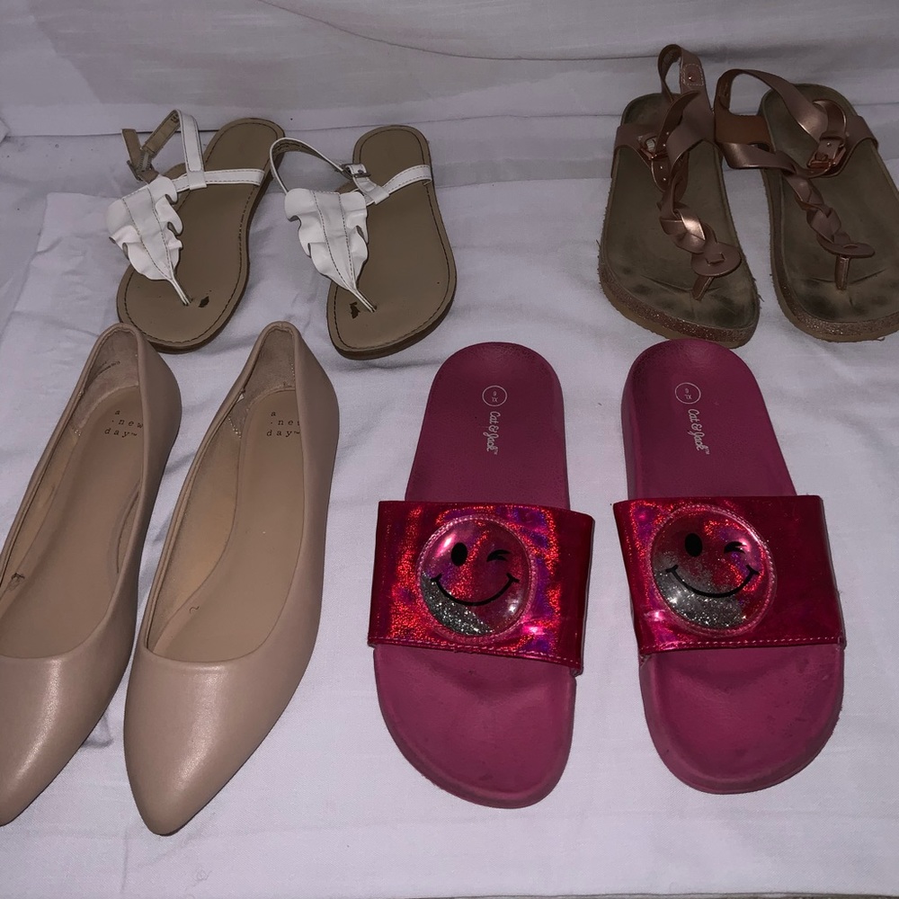 SHOE BUNDLE 1 SLIP ON AND 3 SANDALS